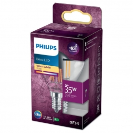 More about Philips LED Lampe ersetzt 35W, E14 Tropfen P45, klar, warmweiß, 397 Lumen, nicht dimmbar, 1er Pack