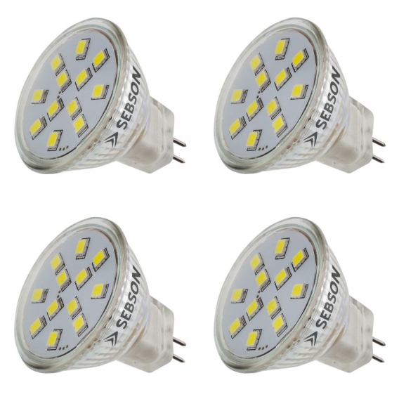 4x LED Lampe MR11 warmweiß 1,6W G4 GU4 Leuchtmittel Spot 12V Strahler SEBSON