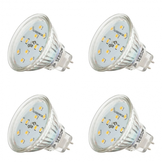 4x LED Lampen MR16 GU5.3 warmweiß 5W RA97 flimmerfrei 12V DC Leuchtmittel SEBSON