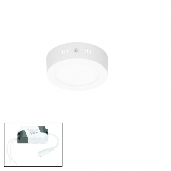 ECD Germany 20er Pack LED Deckenlampe 6W - AC 220-240V - 361 Lumen - Ø120 mm - Rund - 160° Abstrahlwinkel - Kaltweiß 6000K - Dec