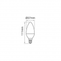 3er Pack LED | E14 C37 | Leuchtmittel | Lampe | Birne | Leuchte | Beleuchtung | Form: Kerze | 9W | 992 Lumen | Dimmbar | neutral