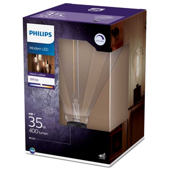 Philips LED diamond giant ersetzt 35W, E27, warmweiß, 2000 Kelvin, 400 Lumen, Dekolampe, dimmbar,