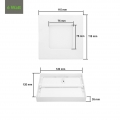 ECD Germany 9er Pack LED Deckenlampe 6W - AC 220-240V - 342 Lumen - 120x39 mm - Eckig - 160° Abstrahlwinkel - IP53 - Warmwweiß 3