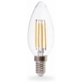 V-TAC lED-Lampe VT-2127 E14 6W 2700K 3,5 x 10 cm Glas transparent