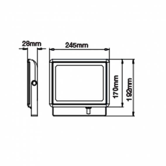 V-TAC LED-Flutlichtstrahler VT-4051 (5960), EEK: F, 50 W, 4250 lm, 6500 K