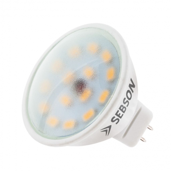 LED Lampen MR16 GU5.3 5W - Leuchtmittel 12V warmweiss 3000K 380lm 110° SEBSON