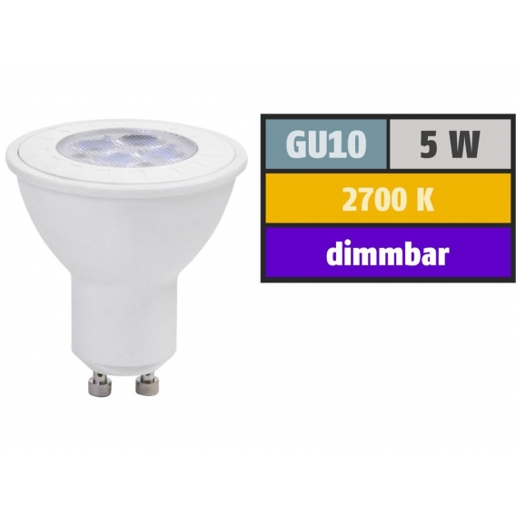 Müller-Licht LED-Lampe GU10, EEK: G, 5 W, 320 lm, 2700 K, dimmbar