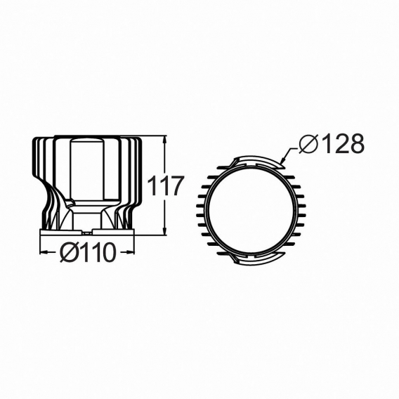 LED Module Strahler Genius D110-60 bis 50W 830 Warmweiß