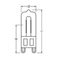 Osram Halogenlampe HALOPIN, G9, EEK: G, 48 W, 740 lm, 230 V 2 Stück