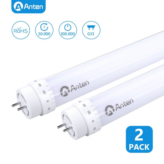 6er Anten®150cm Leuchtstoffröhre Warmweiß 28003200K   T8 G13 LED Röhre Tube Leuchtmittel mit der transparenten Abdeckung inkl. L