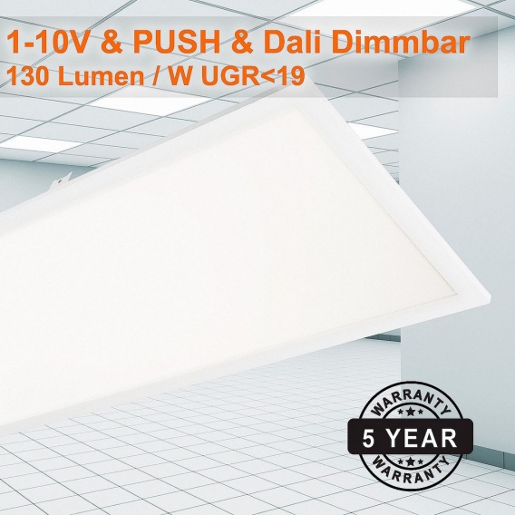 LED Einlegepanel 1195x295 40W (W) 850 Weiß UGR19 1-10V&Dali