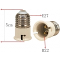 AcserGery 6pcs E27 adapter E27 auf B22 Lampensockel Adapter Konverter,E27 auf B22 Lampensockeladapter für Glühlampen,LED,Halogen