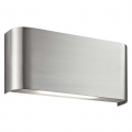 LED Up & Down Wandleuchte, Silber, 18 cm, WALL