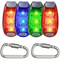 4er-Pack LED-Sicherheitslicht-Blitzlichter zum Laufen, Gehen, Fahrrad, Hund, Haustier, Laufen, blinkende Warnung, kleines reflek