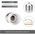 AcserGery 10 STÜCKE E27 auf E14 Lampensockel Adapter Sockel Adapter Konverter Lampensockel Adapter Konverter Halter für Halogen 