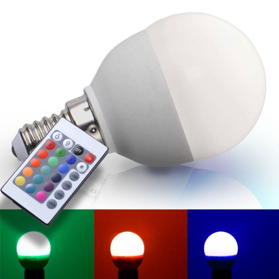 E14 3,5 W RGB-LED Leuchtmittel inklusive Fernbedienung