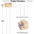 AcserGery MR16 GU5.3 Lampenfassung, Standard-Keramik-MR16-Fassungen mit 15 cm Kabel, MR16-Anschluss für LED- und Halogenlampen, 