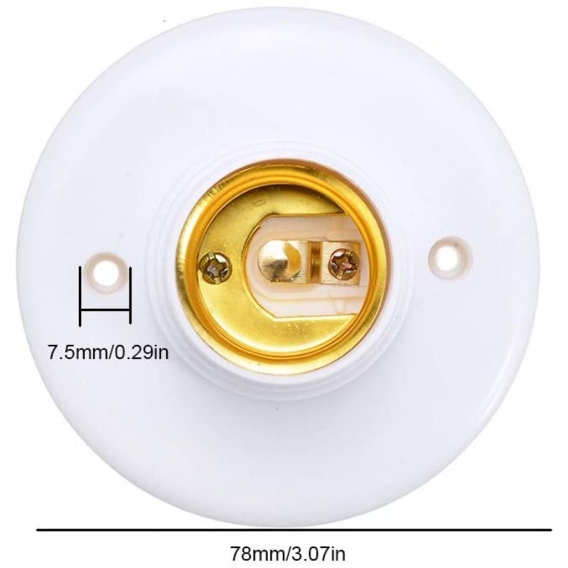 Pyzl E27 Lampenfassung Kunststoff Schraubfassung Wandhalterung LED Lampensockel Konverter Adapter Halter für E27 Glühbirne Runde