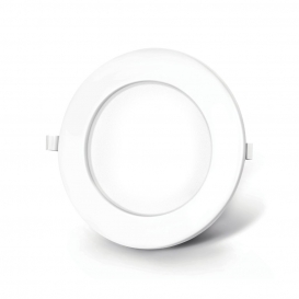 More about Schlankes eingebautes rundes LED-Decken-Downlight, 18 Watt, warmes Licht (3000K) und 205 mm Durchmesser.