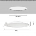 LED E6 SLIM DOWN LIGHT 12W, CRI：≥ 80ra, Abstrahlwinkel：160°