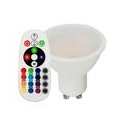 3er Set RGB LED 3,5 Watt Leuchtmittel GU10, Fernbedienung