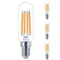 Philips LED Lampe ersetzt 60 W, E14 Kolben, klar, warmweiß, 806 Lumen, nicht dimmbar, 4er Pack