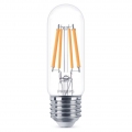 Philips LED Lampe ersetzt 60 W, E27 Röhrenform T30, klar, neutralweiß, 806 Lumen, nicht dimmbar, 4er Pack