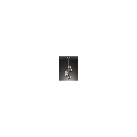 LED Deckenleuchte, Glaskugeln, schwarz chrom, H 70,5 cm