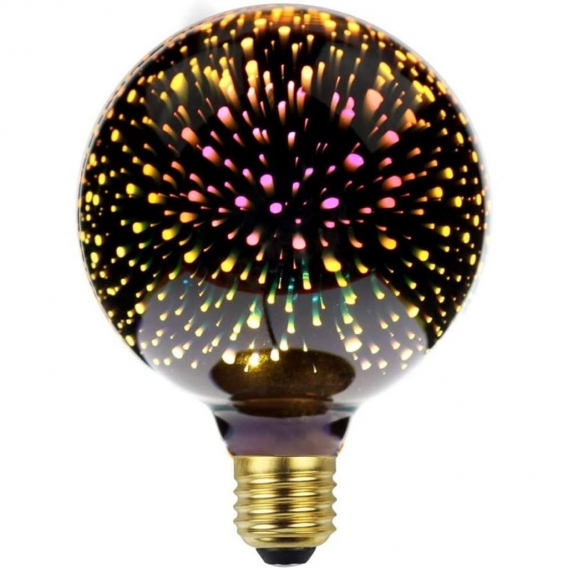 Klassische Edison 3D-Glühbirne mit Feuerwerk-Optik, LED-Lichtquelle, dekorative Glühbirne[Energieklasse A+]