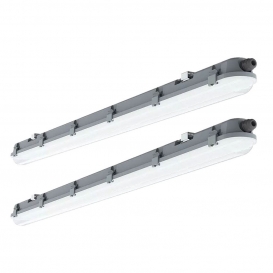 More about 2er Set LED Wannenleuchte, grau, weiß, IP65, L 150cm