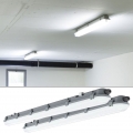 2er Set LED Wannenleuchte, grau, weiß, IP65, L 150cm