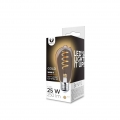 3x Forever Light LED Birne Filament E27 ST64 4W 230V 2000K 250 Lumen SF Gold Reto Glühbirne Vintage-Stil