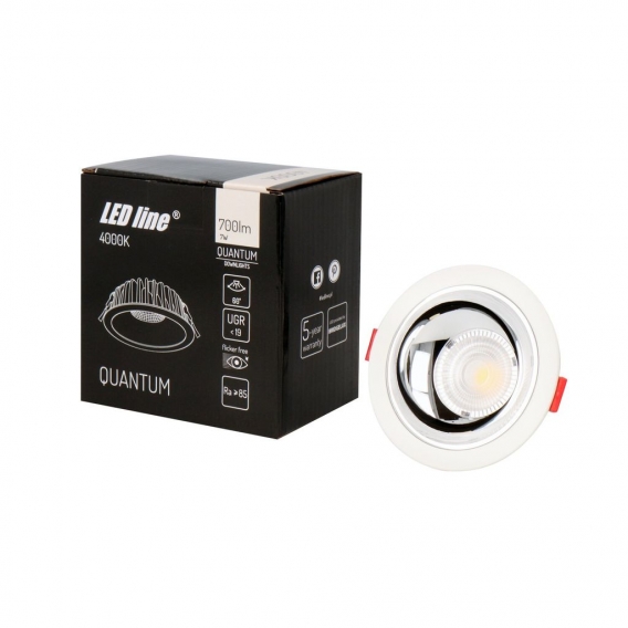 LED-Line® Downlight 7W 700 Lumen 4000K Quantum Deckenleuchte Lampe Ø88mm