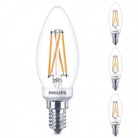 More about Philips LED Lampe ersetzt 40 W, E14 Kerzenform B35, klar, warmweiß, 475 Lumen, dimmbar, 4er Pack