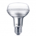 Philips LED Lampe ersetzt 100W, E27 Reflektor R80, klar, warmweiß, 670 Lumen, dimmbar, 4er Pack