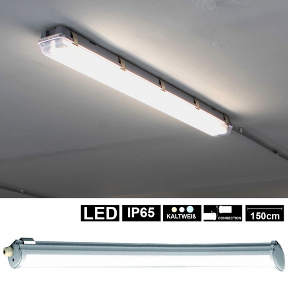 LED Wannenleuchte, 5120 Lumen, Kaltweiß, L 150 cm