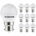 10 Stk. VINSUN® B22 LED Lampe 5W 400lm vgl. 35W Glühlampe warmweiß 160° Abstrahlwinkel