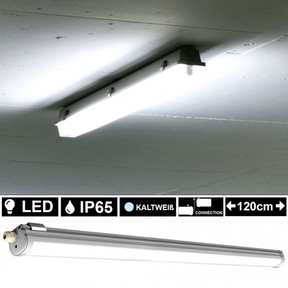 LED Wannenleuchte, 2880 Lumen, Kaltweiß, L 120 cm VT-1249