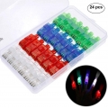 24 Pcs Fingerlicht Fingerring Leuchtringe Fingerlicht Fingerlampe LED Bunt Fingerlicht für Finger Mitgebsel,Kleine Geschenk