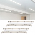 4x LED Wannenleuchte, 4320 Lumen, neutralweiß, L 120 cm