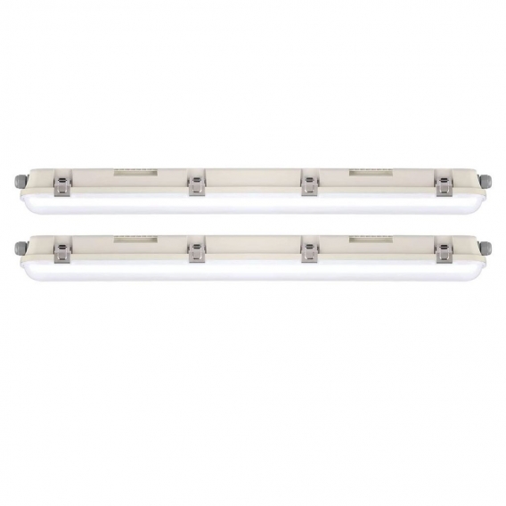 2x LED Wannenleuchte, 4320 Lumen, neutralweiß, L 120 cm