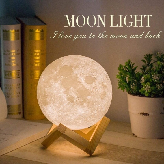 Mond 3D-Lampe, Weihnachtsgeburtstagsgeschenk