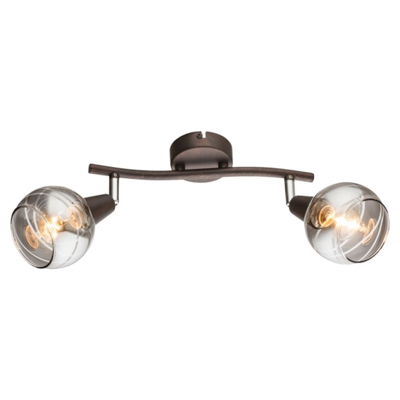 RGB LED Deckenlampe, bronze, Strahler verstellbar, L 28 cm