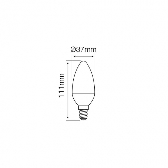 5x LED-Line 7W LED E14 C37 Leuchtmittel Kerzenlampe 630lm 4000K Neutralweiß 220° Kerzenform Energiesparlampe Glühlampe