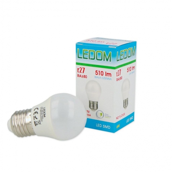 [3 Stück] LEDOM E27 SMD Leuchtmittel 230V AC 6W 510 Lumen Ø45 220-240V 240 Grad Abstrahlwinkel 3000K Warmweiß Lampe