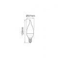 LED-Line 5W LED E14 F37 Leuchtmittel Kerzenlampe, 40W Glühlampen ersetzt, 425lm 2700K Warmweiß 230° Kerzenform Birne