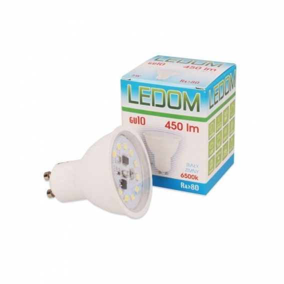 [5 Stück] LEDOM GU10 5W SMD LED Leuchtmittel 3000K Warmweiß 450 lm 220-240V Ø50 Spot Einbauleuchte