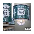 LED Wandlampe, Nummernschild Design 1x Route 66, USA