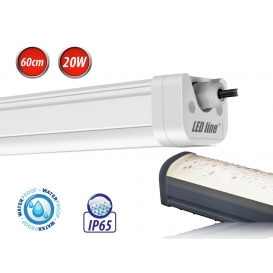 More about 60cm LED 20W Feuchtraumleuchte Neutralweiß IP65 Wasserdicht 2000 lm Wanneleuchte für Außen und Innen, Garage, Keller, Werkstatt 