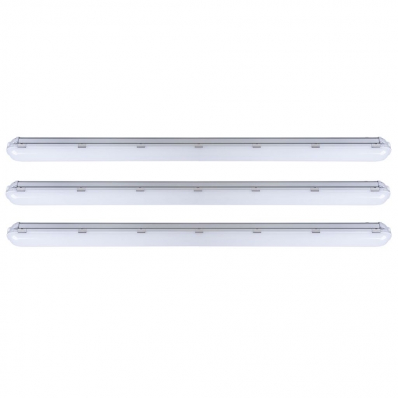 3er Set LED Decken Wannenlampen für Hallen, 60 Watt, VT-160